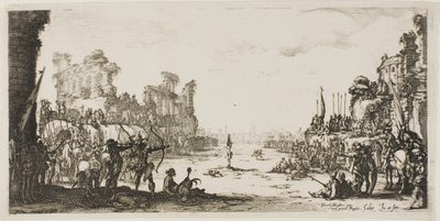 Il calvario delle frecce (San Sebastiano) da Jacques Callot