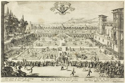 I giardini del palazzo a Nancy da Jacques Callot