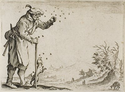 Il contadino attaccato dalle api, da I capricci da Jacques Callot