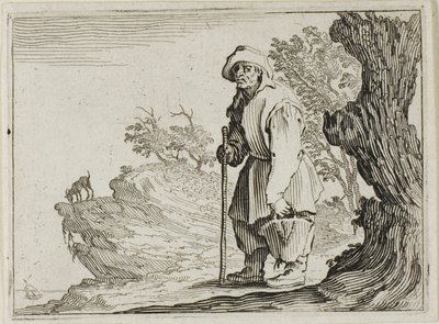 Il contadino che porta la sua borsa, dai Capricci da Jacques Callot