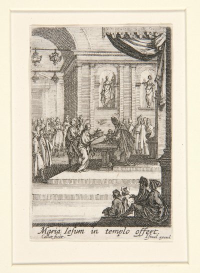 La Presentazione di Cristo, n. 10 della Vita della Vergine da Jacques Callot