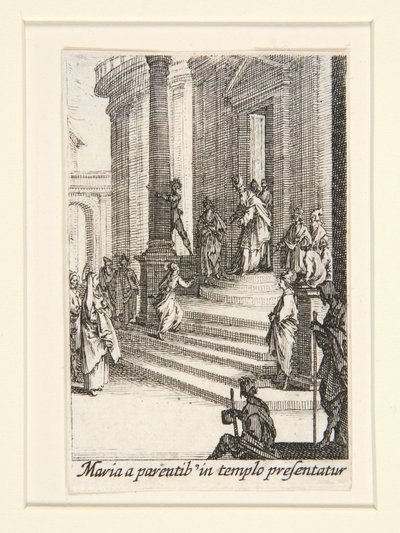 La presentazione della Vergine, n.3 da La vita della Vergine da Jacques Callot