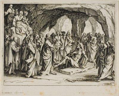 La resurrezione di Lazzaro, dal Nuovo Testamento da Jacques Callot