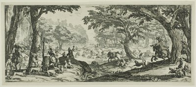 La Caccia al Cervo da Jacques Callot