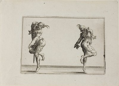 I due pantaloncini che si girano di spalle, da I Capricci da Jacques Callot