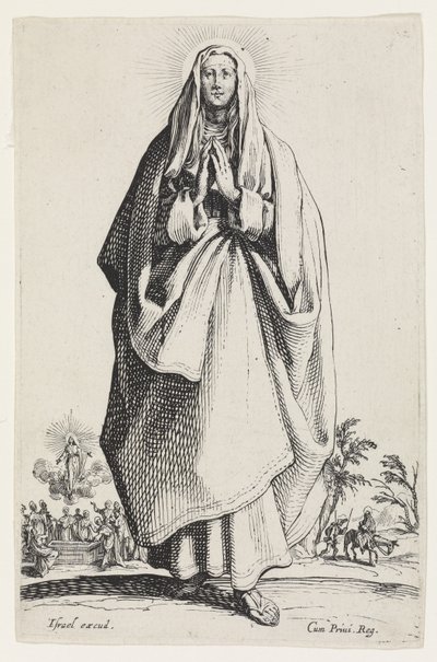 La Vergine Maria da Les Grands Apôtres, 1631 da Jacques Callot
