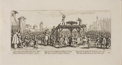 La Ruota, tavola quattordici da Le Miserie della Guerra da Jacques Callot