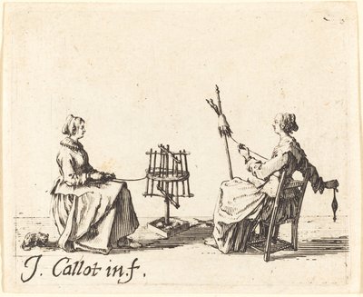 Il filatore e la filatrice, c. 1623 da Jacques Callot