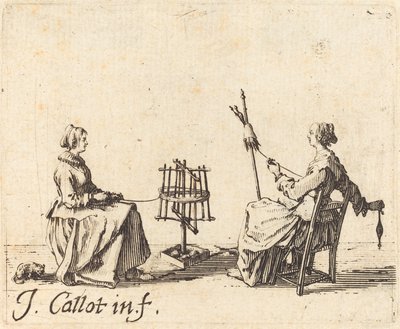 Il filatore e la filatrice, c. 1623 da Jacques Callot