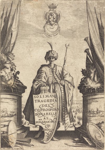 Pagina del titolo per "Il Solimano" da Jacques Callot