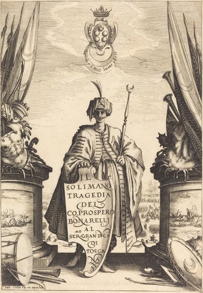 Pagina del titolo per "Il Solimano" da Jacques Callot