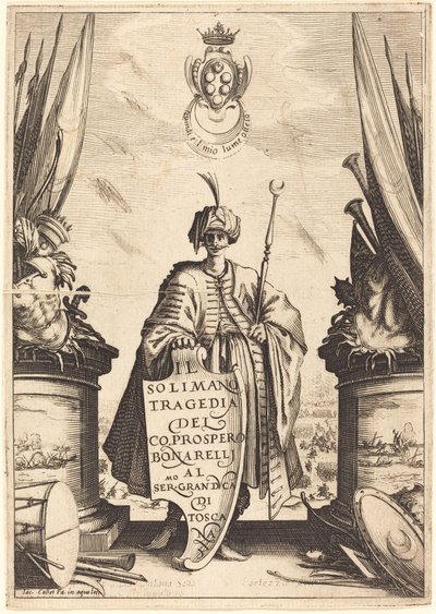 Pagina del Titolo per "Il Solimano" da Jacques Callot