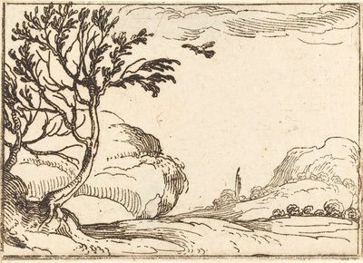 Tortora che vola nel deserto da Jacques Callot