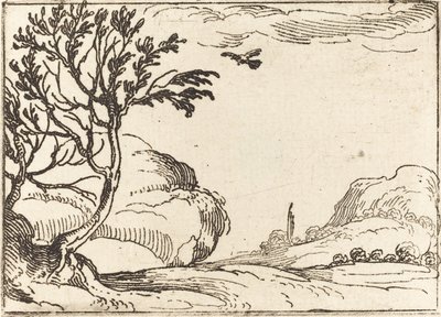 Tortora che vola nel deserto da Jacques Callot