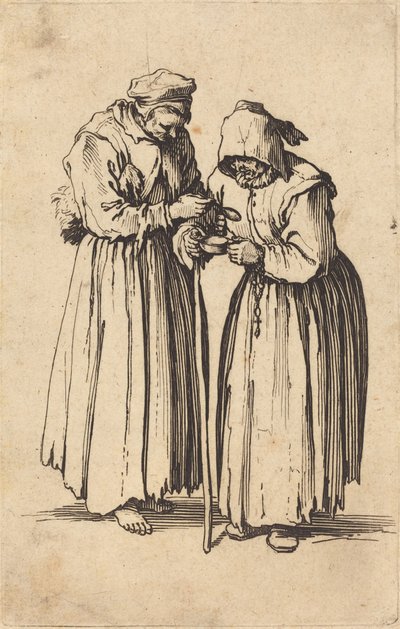 Due donne mendicanti da Jacques Callot