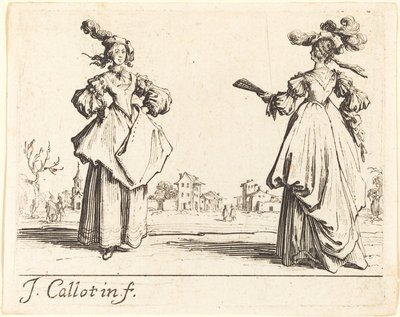Due donne della società da Jacques Callot