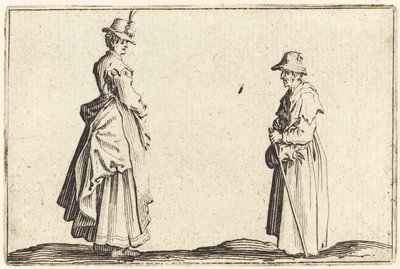 Due donne di profilo da Jacques Callot