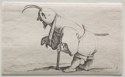 Varie figure gobbi di Iacopo Callot (Storpio con cappuccio) da Jacques Callot