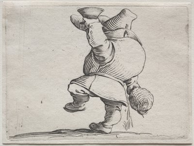 Varie figure gobbi di Iacopo Callot (Bevitore visto da dietro) da Jacques Callot