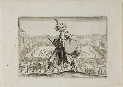 Veduta di Piazza S. Croce con Partita di Calcio, dai Capricci da Jacques Callot