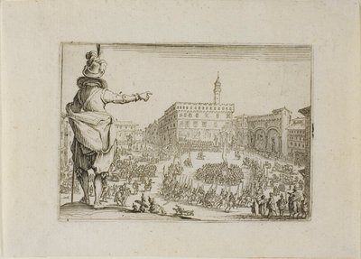 Veduta di Piazza Signoria, da I Capricci da Jacques Callot