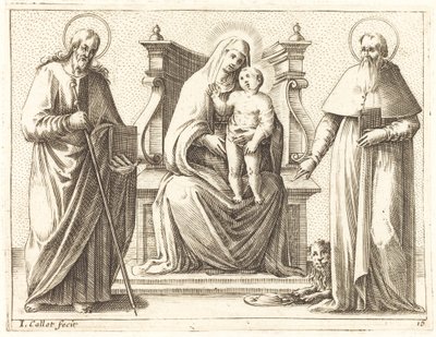 Vergine e Bambino con i santi Giacomo e Girolamo da Jacques Callot