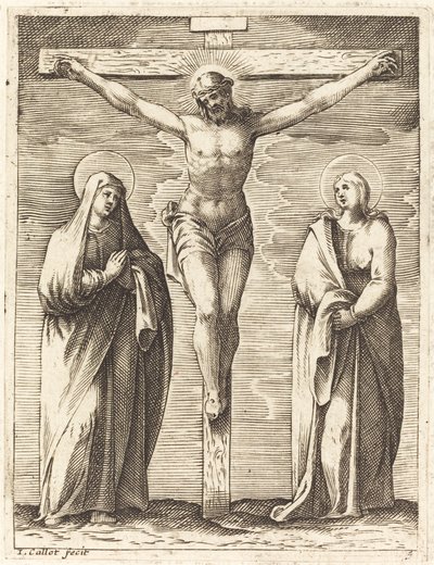 Vergine e San Giovanni ai piedi della croce da Jacques Callot