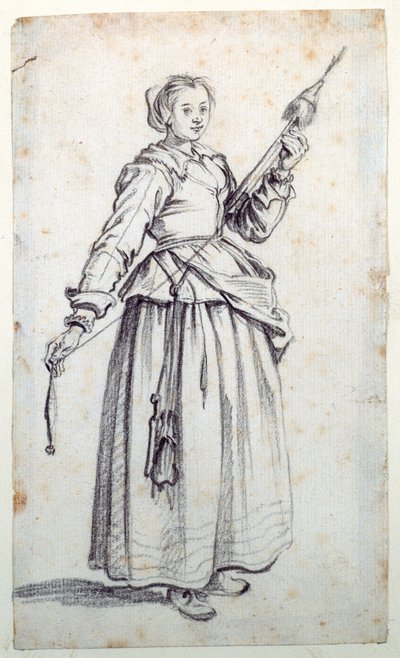 Donna con fuso da Jacques Callot