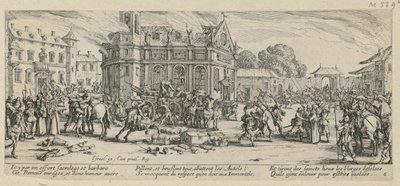 Distruzione di un monastero, tavola 6 della serie «Miserie della guerra» da Jacques Callot