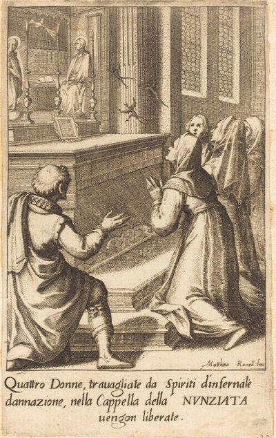 Quattro donne da Jacques Callot after Matteo Rosselli