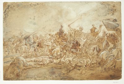 Scena di battaglia di cavalleria da Jacques Courtois