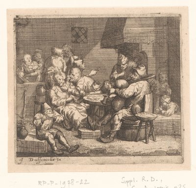 Scena in una locanda da Jacques Dassonville (attributed to)