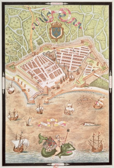 Facsimile di un Piano di Le Havre nel 1583, da 