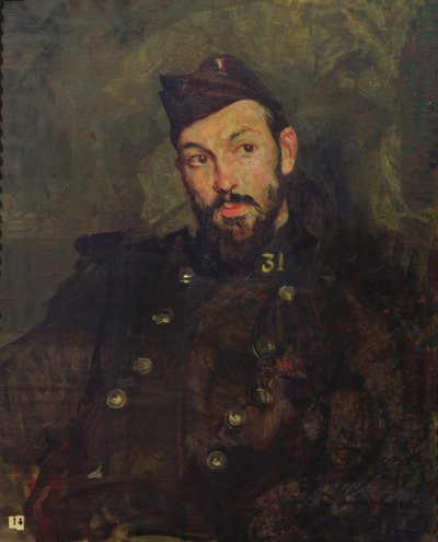 Felicien Cacan in uniforme, 1915 da Jacques Emile Blanche