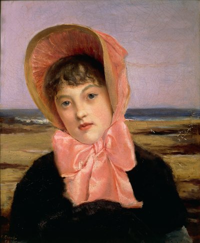 Ragazza con cappello rosa da Jacques Emile Blanche