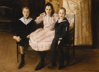 Henry Bernstein e suo fratello e sorella, 1892 da Jacques Emile Blanche