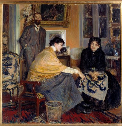 Mrs. Ludovic Halevy, suo figlio lo scrittore Elie Halevy e Florence Halevy da Jacques Emile Blanche
