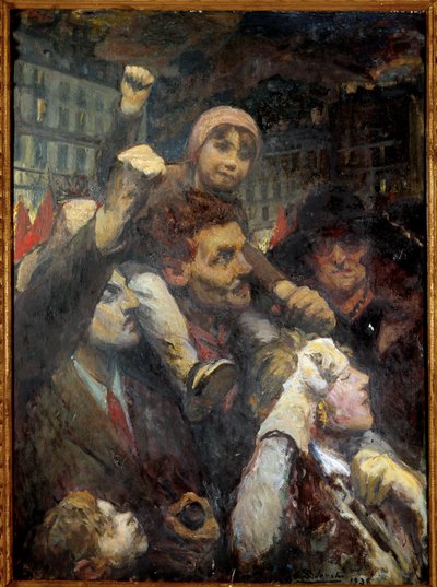 Fronte Popolare: Dimostrazione popolare a Parigi nel 1938 da Jacques Emile Blanche