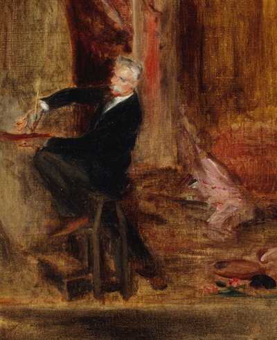Ritratto di Jules Chéret 1836-1933 nel suo studio, 1892 da Jacques Emile Blanche