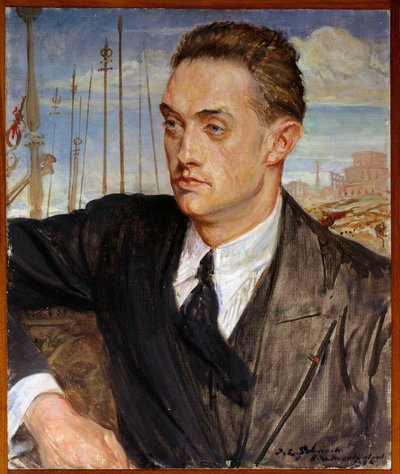 Ritratto dello scrittore francese Henri de Montherlant (1896-1972) da Jacques Emile Blanche