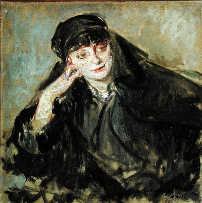 Studio per un ritratto della contessa Anna de Noailles (1876-1933) 1912 da Jacques Emile Blanche