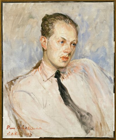 Studio per il ritratto di Pierre Drieu La Rochelle (1893-1945). Dipinto di Jacques Emile Blanche (1861-1942), olio su tela da Jacques Emile Blanche