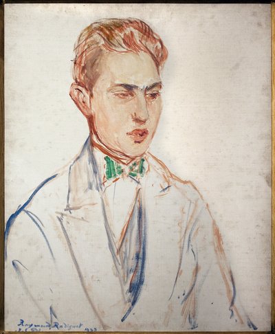 Studio per il ritratto di Raymond Radiguet (1903-1923). Opera di Jacques Emile (Jacques-Emile) Blanche (1861-1942), olio su cartone, prima del 1923. Arte francese, Museo delle Belle Arti di Rouen. da Jacques Emile Blanche