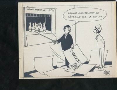Le Figaro, satira in B/N da Jacques Faizant