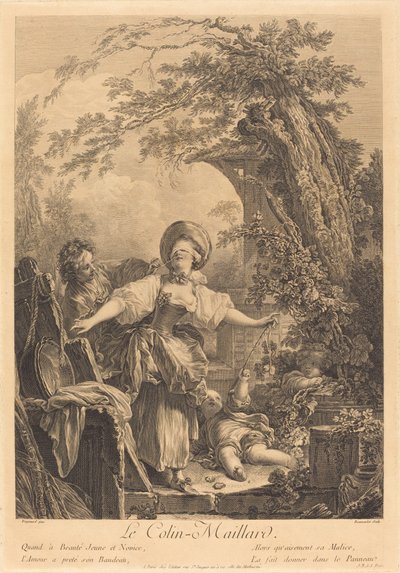 Colin Maillard da Jacques Firmin Beauvarlet after Jean Honoré Fragonard