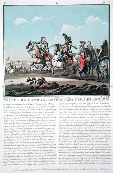 I territori di Cambrai sono rispettati dagli inglesi, inciso da Jean Baptiste Morret da Jacques Francois Joseph (after) Swebach