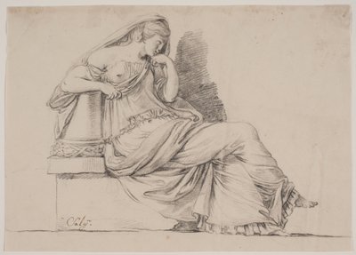 Allegoria. Figura femminile in lutto da Jacques Francois Joseph Saly