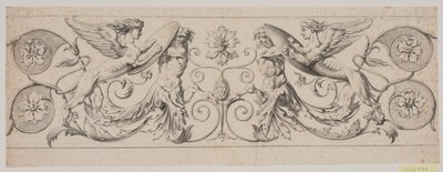 Friso decorativo con centauri e sfingi da Jacques Francois Joseph Saly