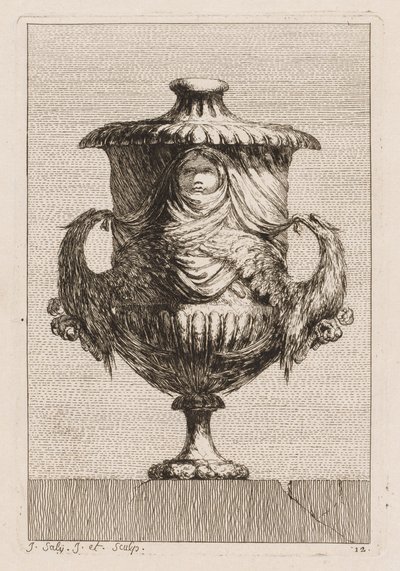 Serie di Vasi: Tavola 12, 1746 da Jacques Francois Joseph Saly