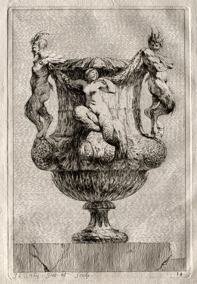 Suite di vasi: Piatto 14, 1746 da Jacques Francois Joseph Saly